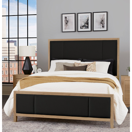 Queen Upholstered Panel Bed