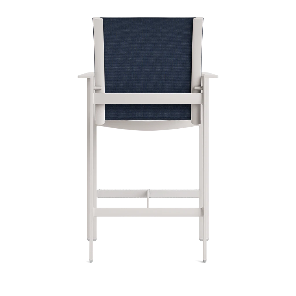 Brown Jordan Parkway Modern Full-Back Sling Barstool w/Footrest