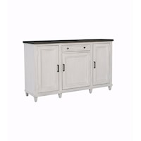 Farmhouse Sideboard with Adjustable Shelves and AC Outlets
