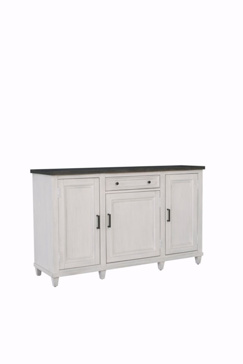 Farmhouse Sideboard with Adjustable Shelves and AC Outlets