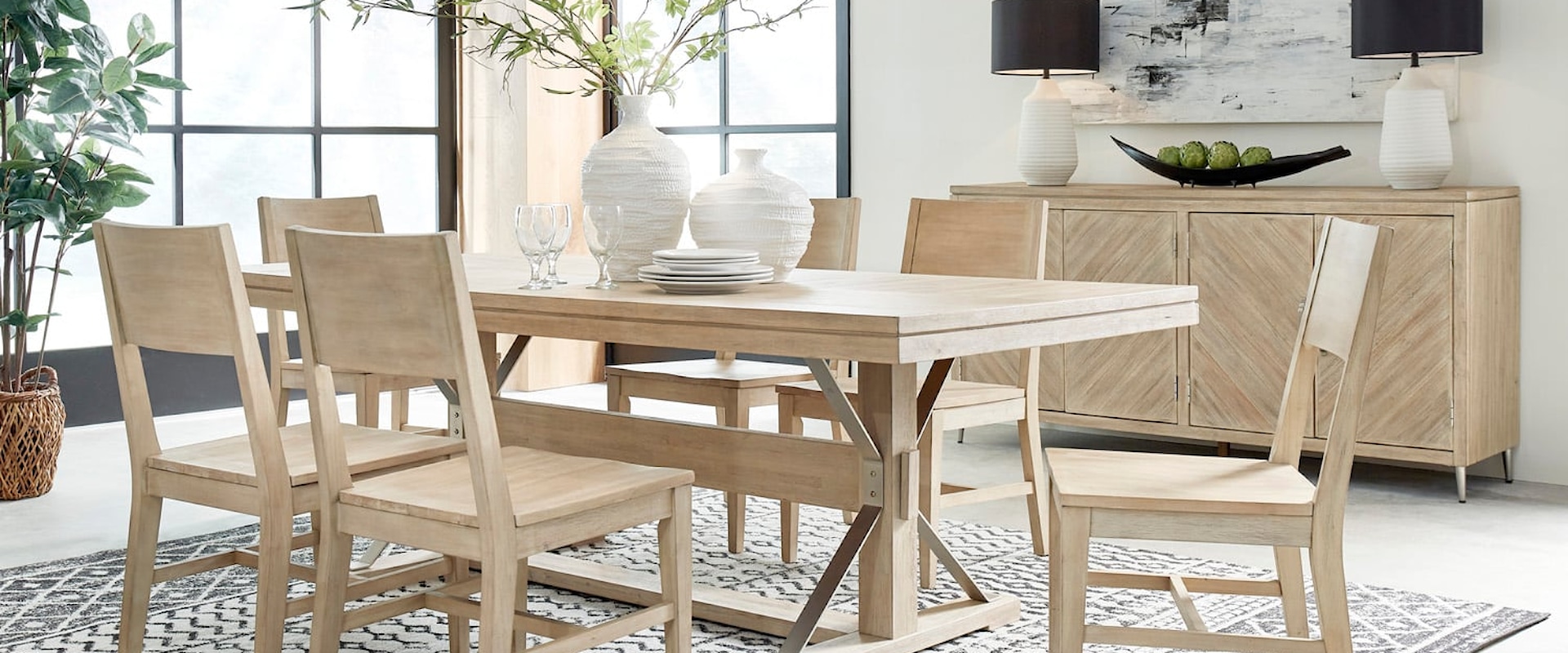 Transitional 8-Piece Dining Set