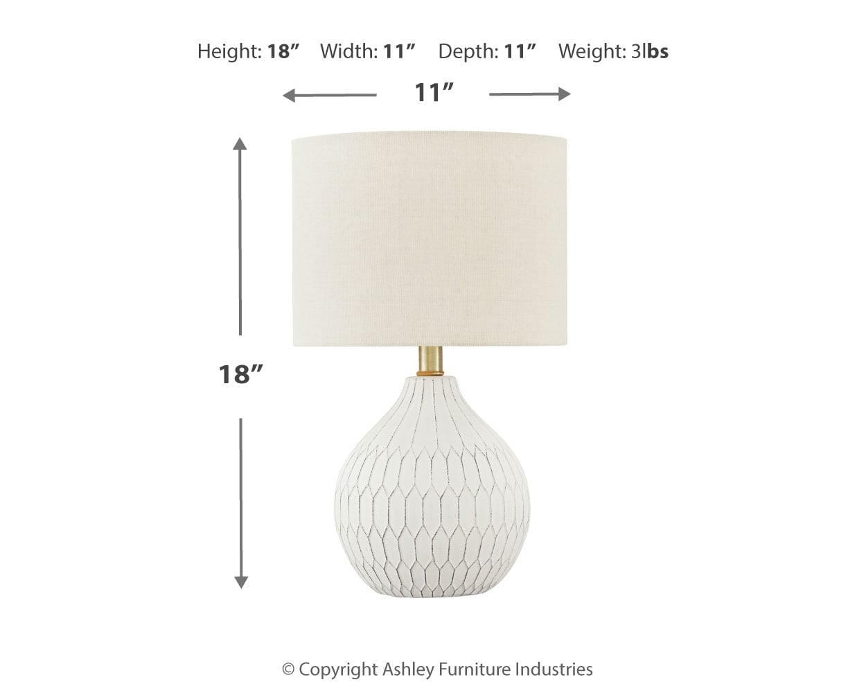 Signature Design by Ashley Wardmont Ceramic Table Lamp