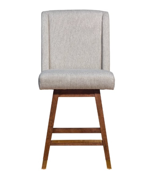 Transitional Counter Height Barstool with Wing Back
