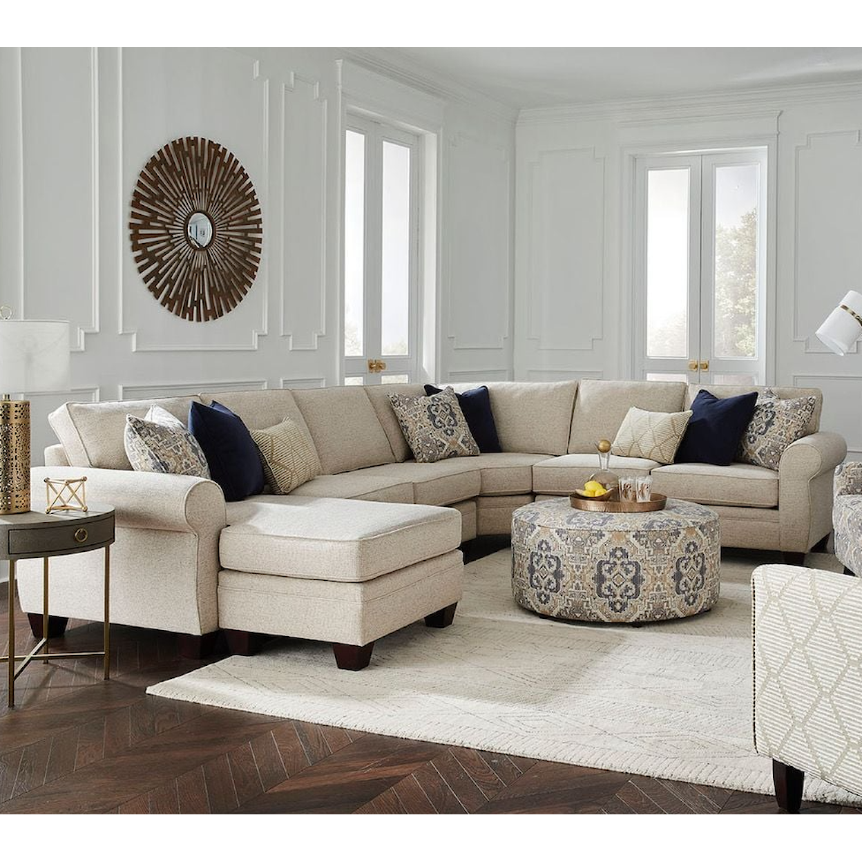 VFM Signature 1170 PLUMLEY BISQUE Sectional with Left Chaise