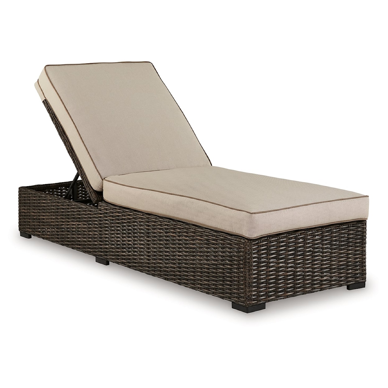 Ashley Signature Design Coastline Bay Outdoor Chaise Lounge With Cushion