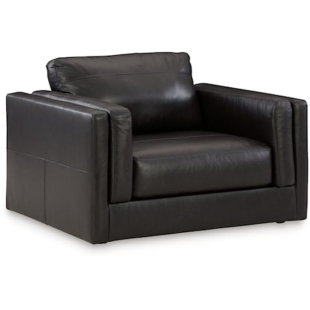 Contemporary Chair & 1/2  with Double Padded Tuxedo Armrests