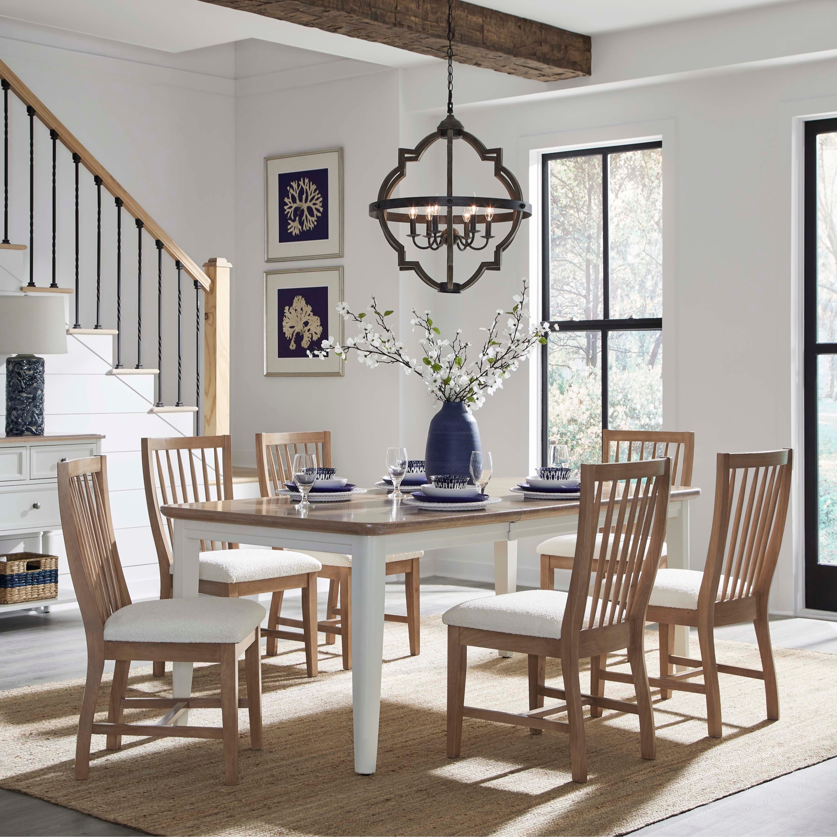 Farmhouse Dining Table with Extension Top