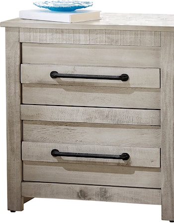 2-Drawer Nightstand with USB Port