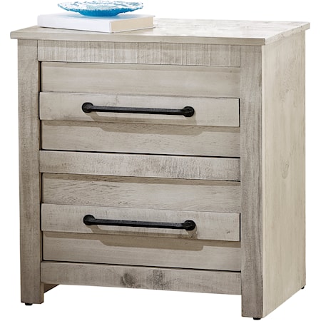 2-Drawer Nightstand with USB Port