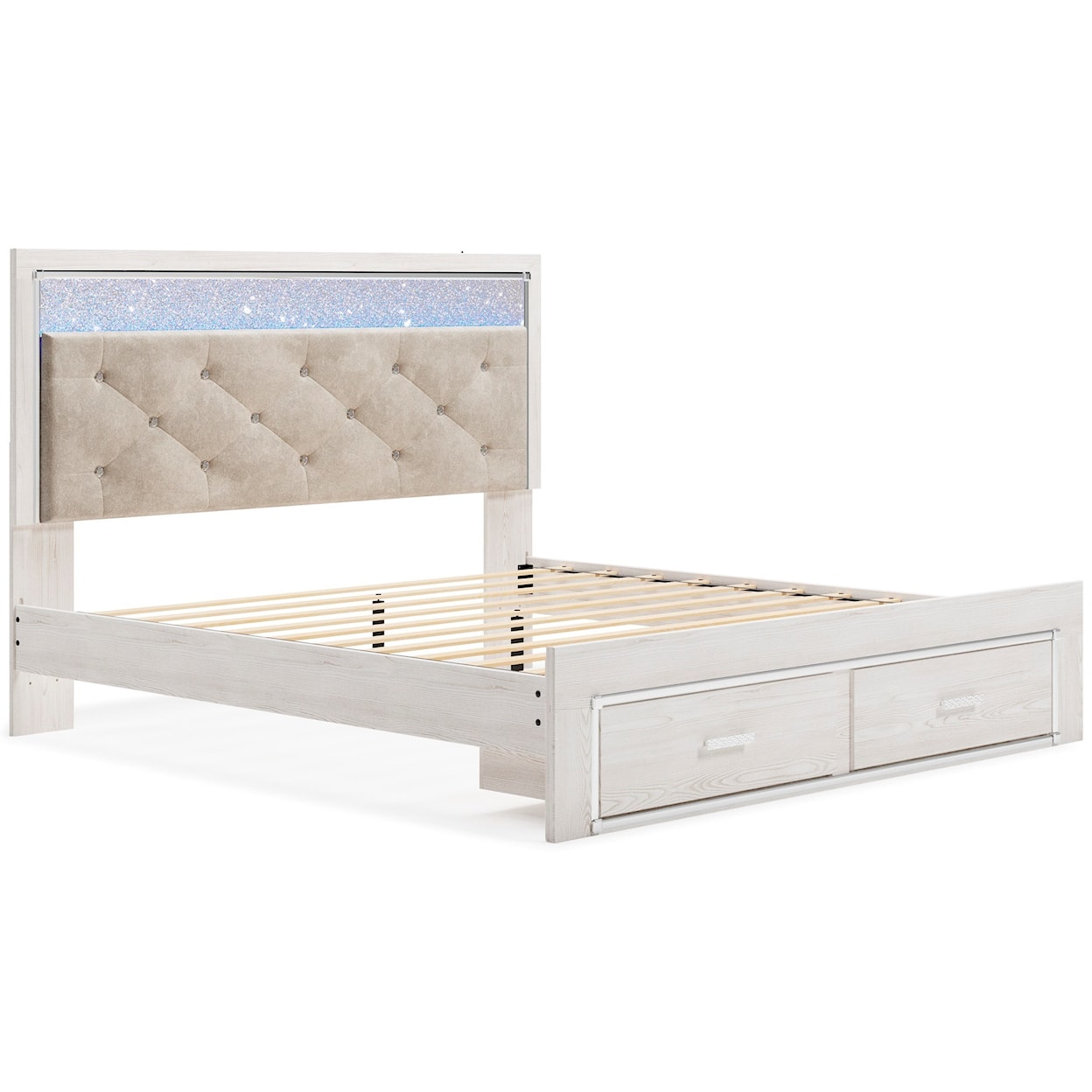 Signature Design by Ashley Altyra King Storage Bed with Upholstered Headboard