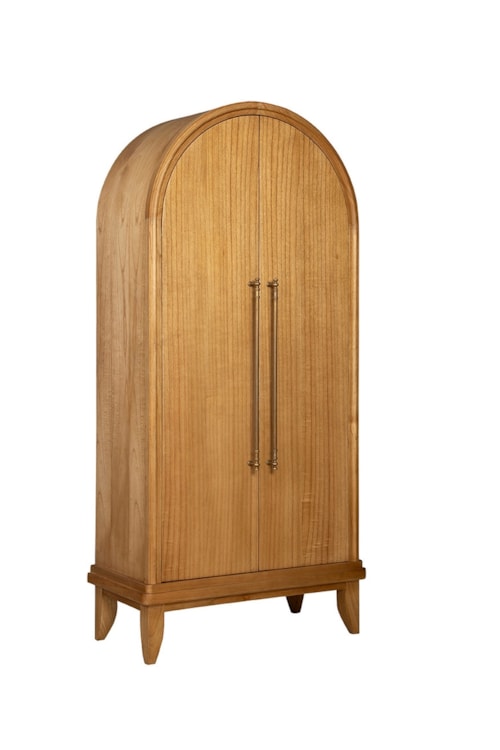 Transitional 3-Drawer Bar Cabinet with Gold Pulls