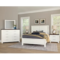 Transitional Rustic 5-Piece California King Panel Bedroom Set