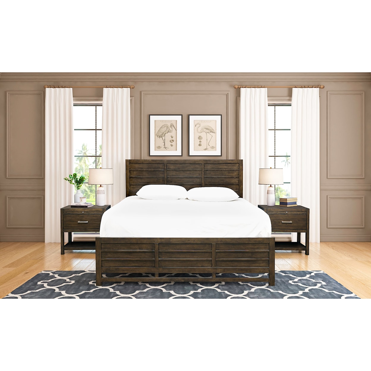 A-A Kendall Queen Panel Bed