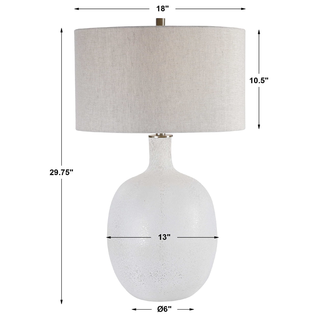 Uttermost Table Lamps Whiteout Mottled Glass Table Lamp