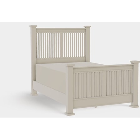 American Craftsman Full Prairie Spindle Bed with High Footboard