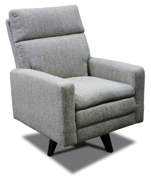 Contemporary Swivel Chair with Wooden Base