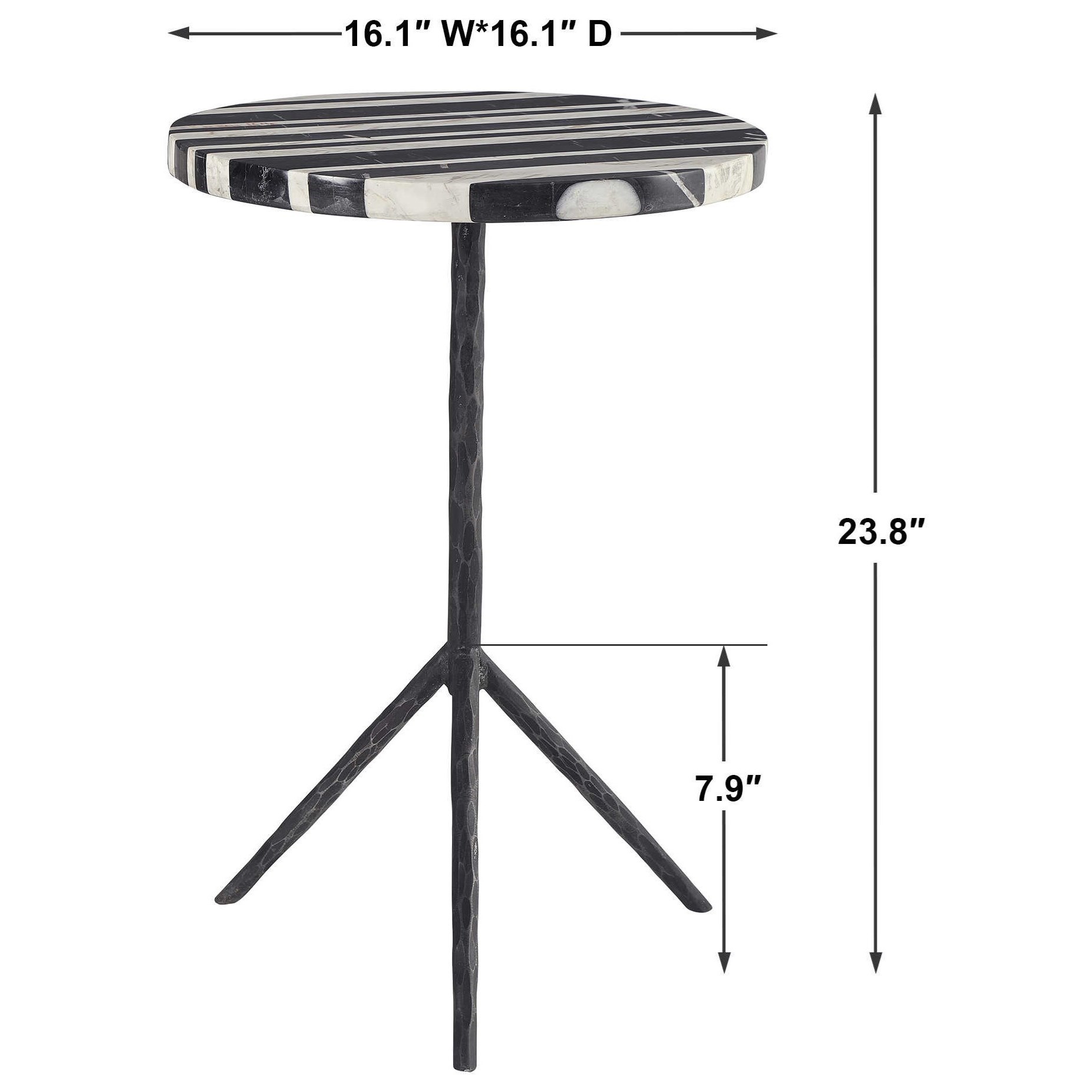 Uttermost Accent Furniture - Occasional Tables Line Round Accent Table