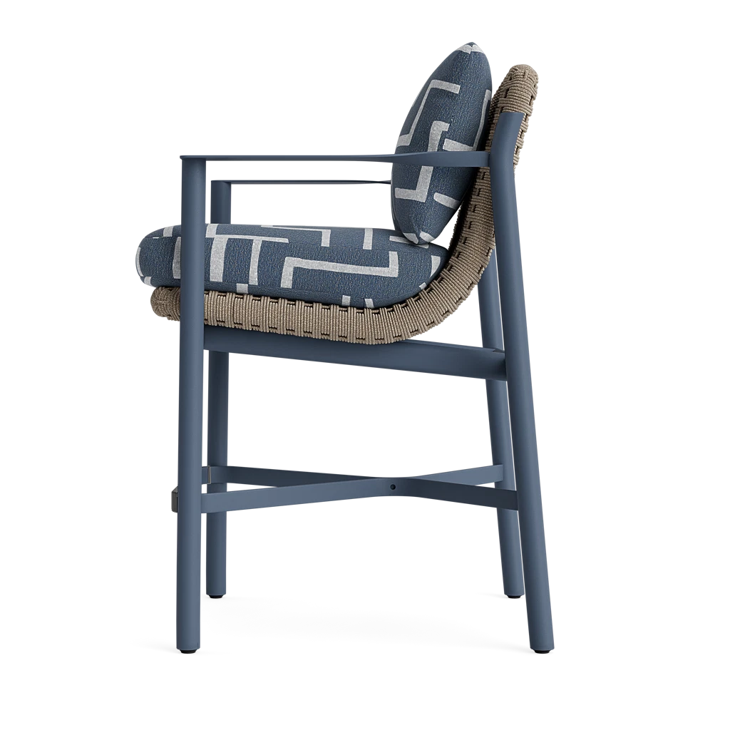 Brown Jordan Oliver Modern Cushioned Woven Counter Chair