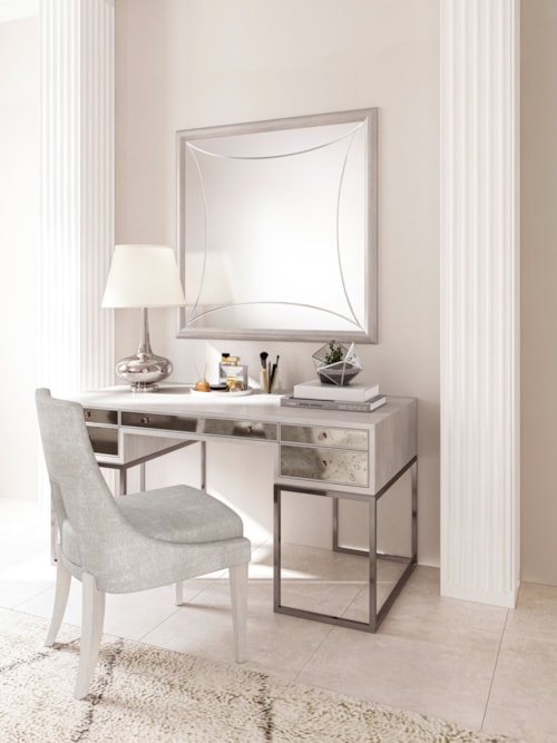 Transitional 3-Piece Vanity Desk Set