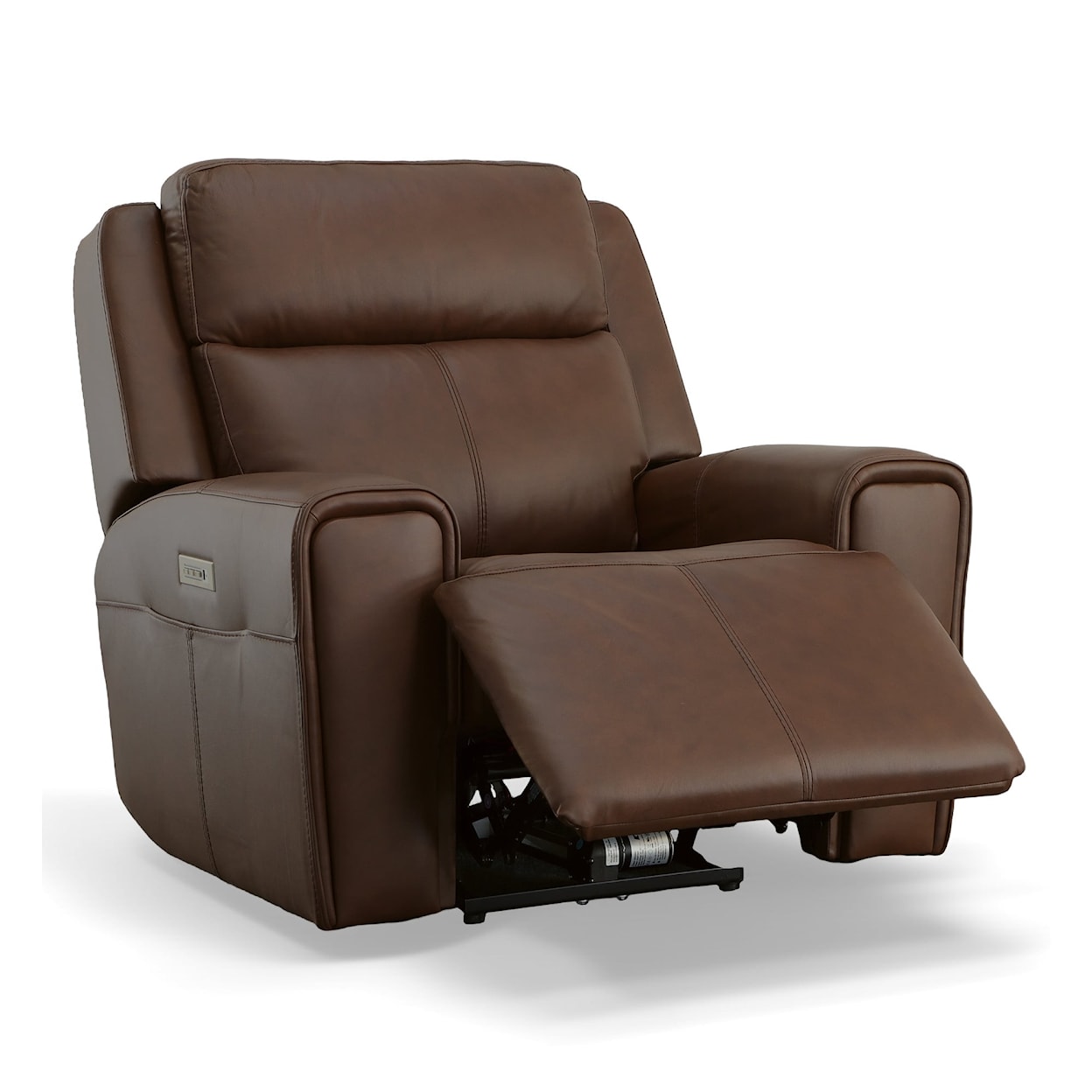 Flexsteel Barnett Power Recliner with Power Headrest & Lumbar