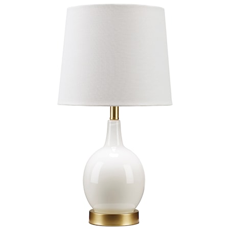 Arlomore White Glass Table Lamp