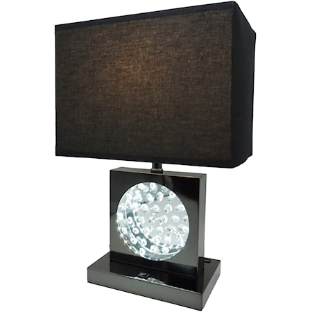 Contemporary Black Nickel Table Lamp