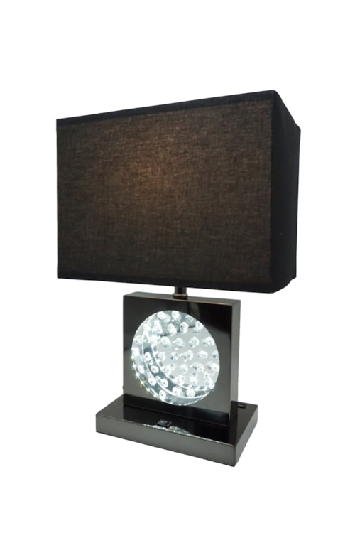 Contemporary Black Nickel Table Lamp