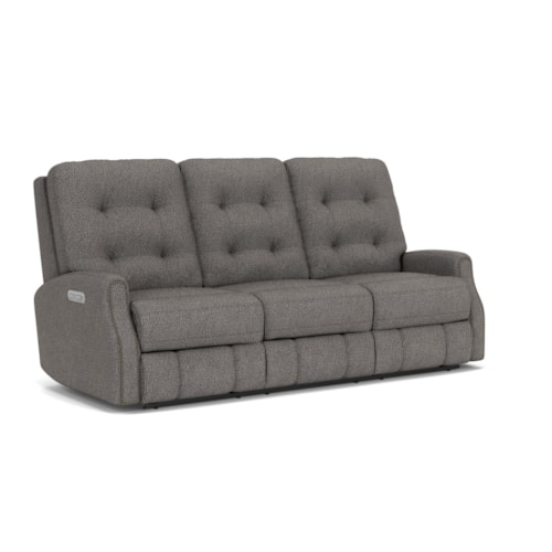 Button Tufted Power Reclining Sofa with Power Headrests