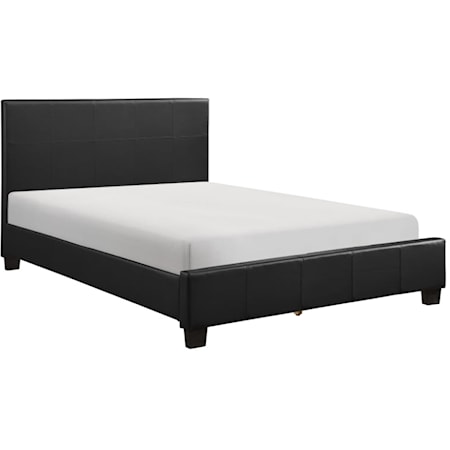 Contemporary Queen Platform with Upholstered Head & Footboard