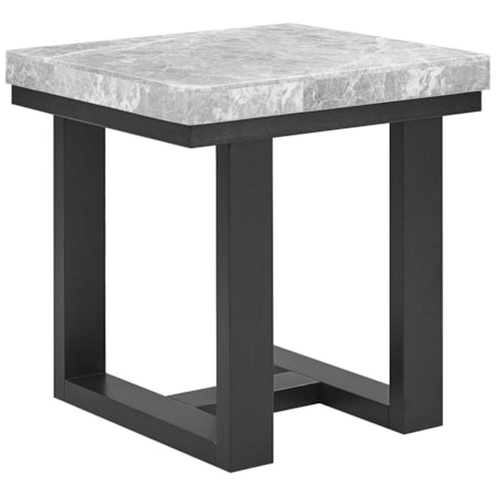 Marble-Top End Table