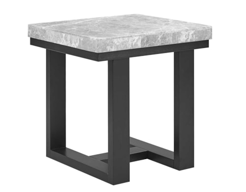 Contemporary Marble-Top End Table