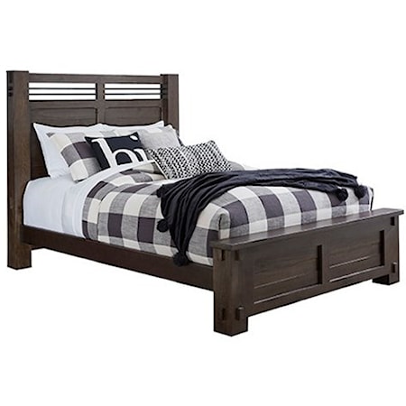 Industrial King Panel Bed