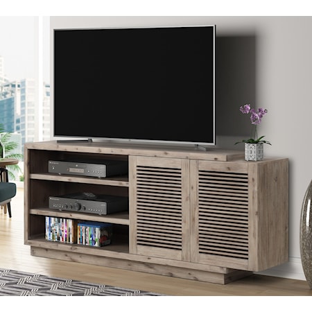 Rustic 76 in. TV Console with Cord Management