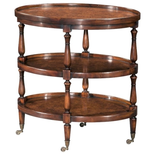 Traditional Oval Lamp End Table