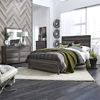 Contemporary 4-Piece Full Panel Bed Set