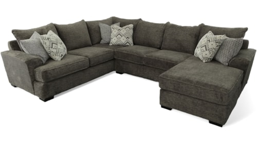 Casual Sectional Sofa with Hidden Storage