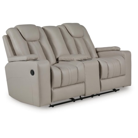 Glider Rec Loveseat W/console