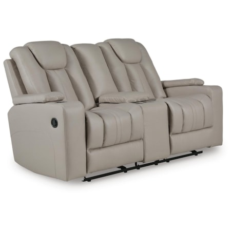 Glider Rec Loveseat W/console