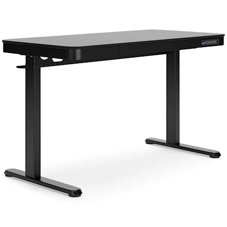 Black Adjustable Height Home Office Desk