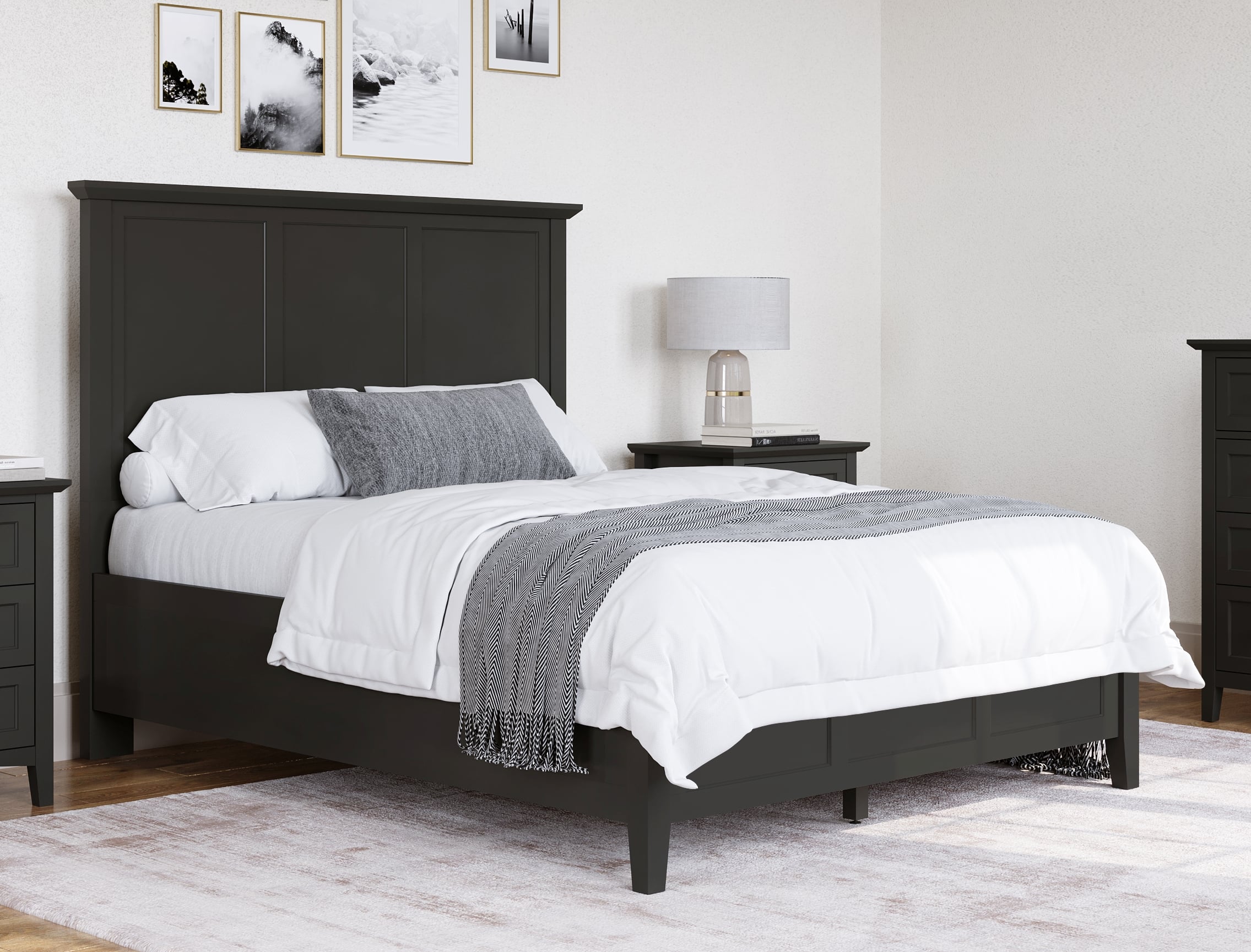 Modus Furniture Grace Raven Queen Panel Bed