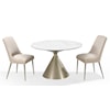 Modus International Winston Stone Top Metal Base Round Dining Table