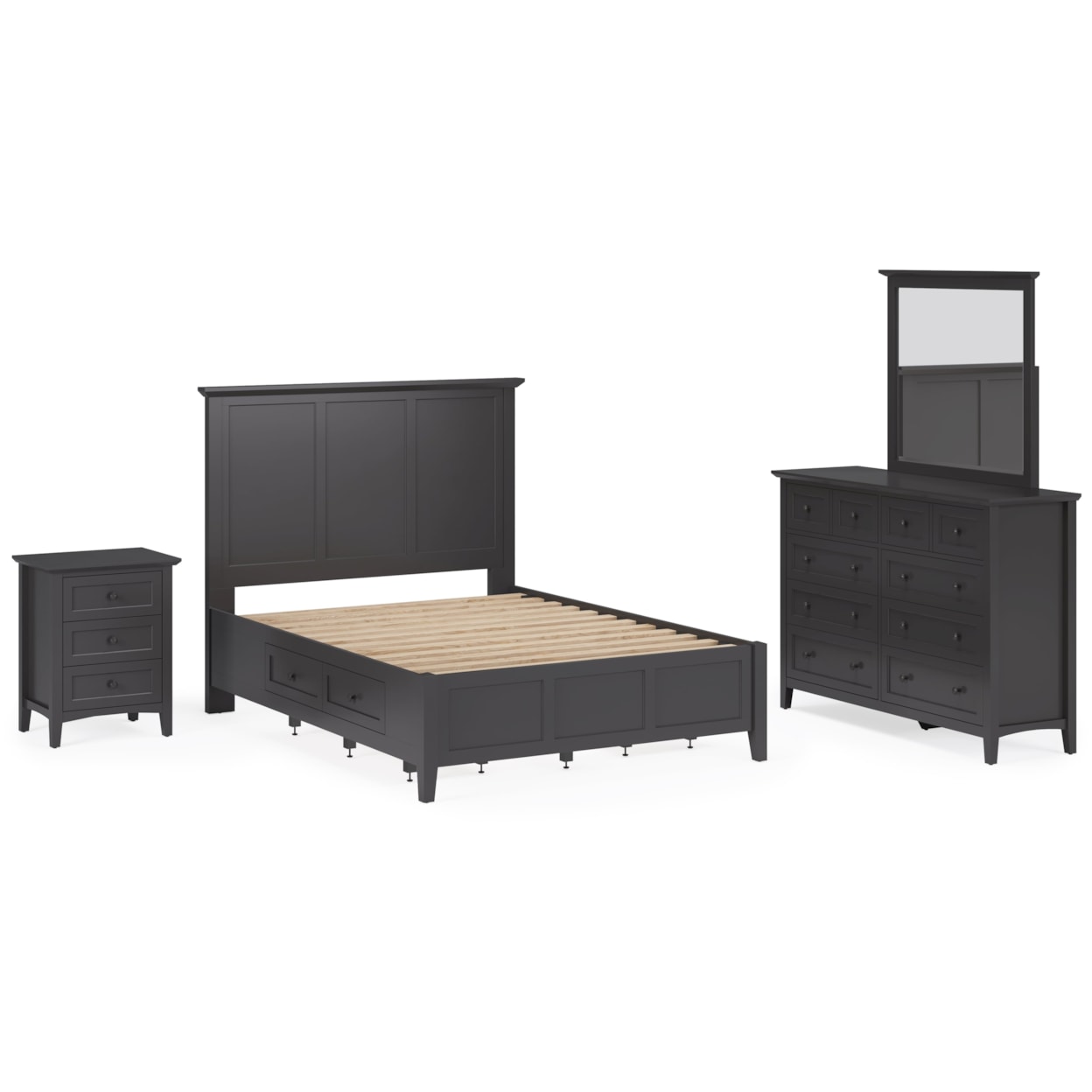 Modus International Grace Raven Full Panel Bed