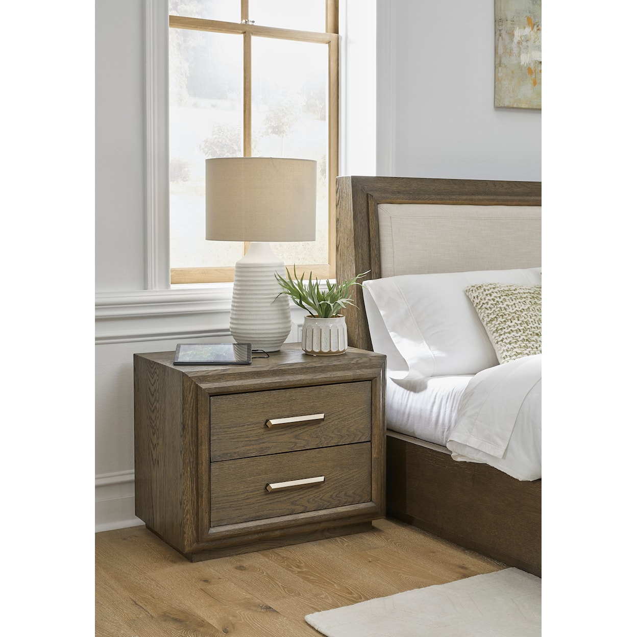 Modus International Lawson 2-Drawer USB-Charger Nightstand