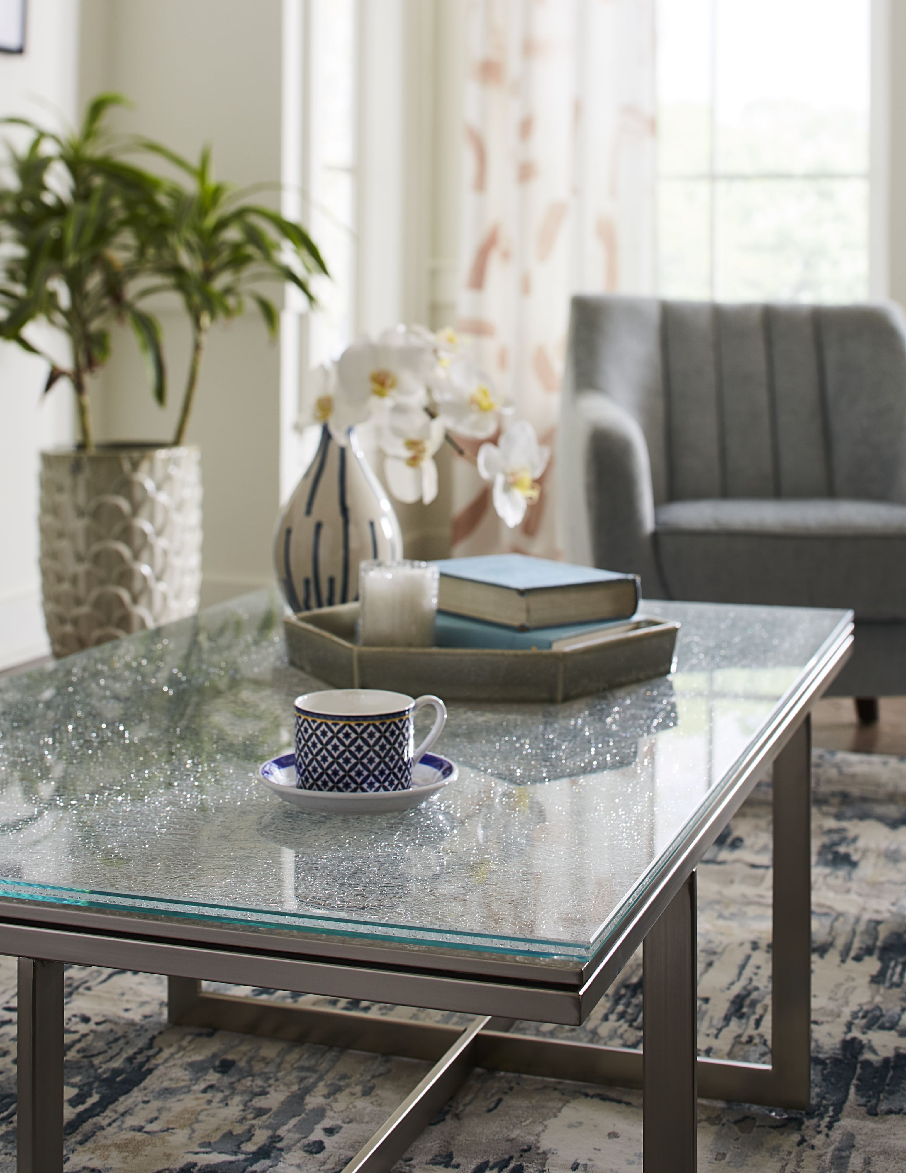 Modus Furniture Eliza Coffee Table in Ultra White