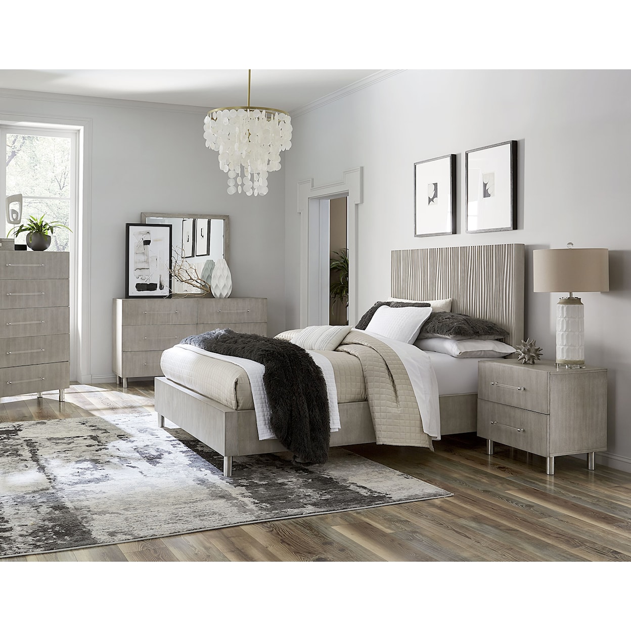 Modus International Argento 5 Piece Queen Bedroom Set with Dresser