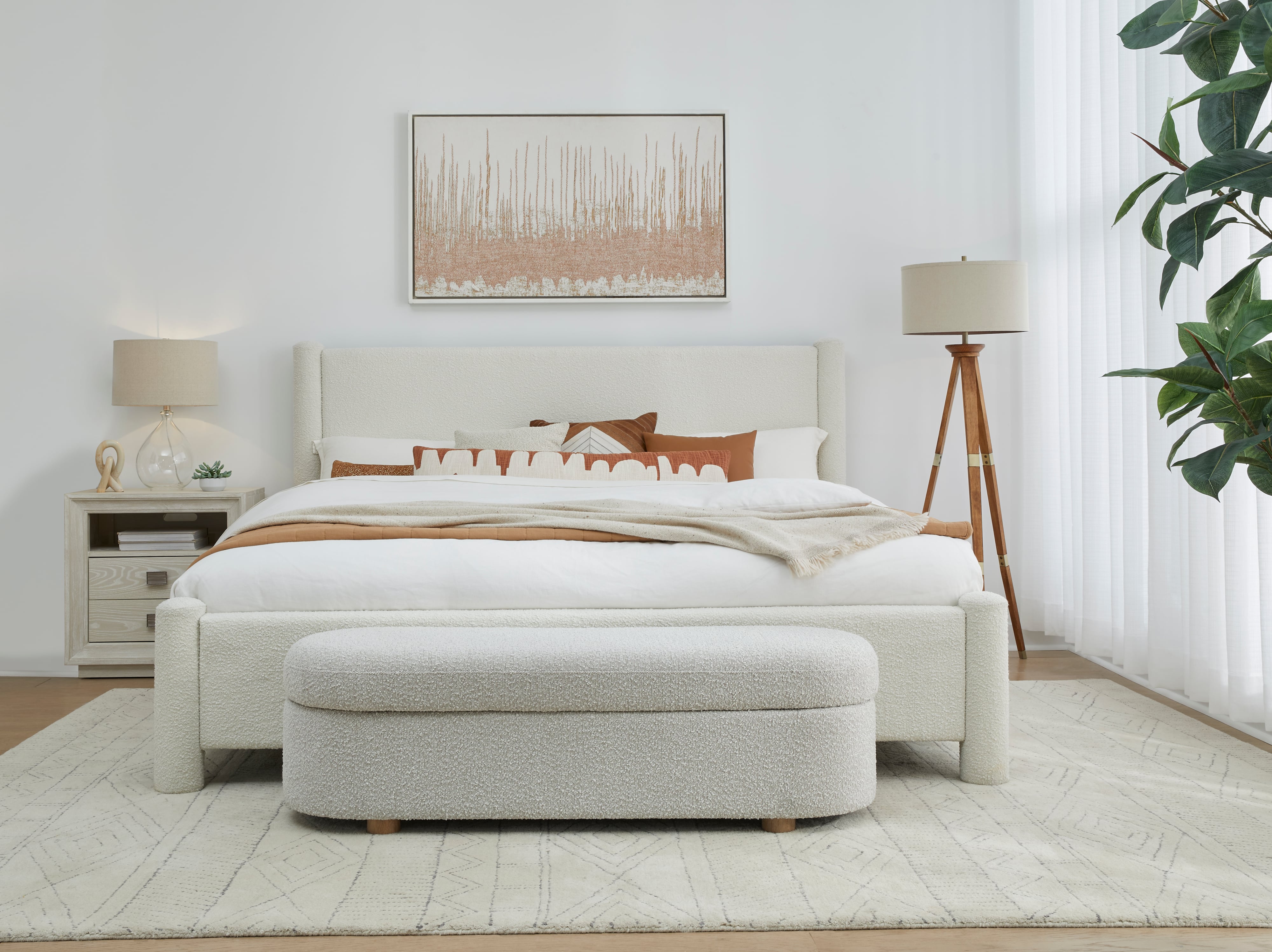 Modus Furniture Burke Queen Upholstered Platform Bed