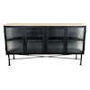 Modus International Aere Four Door Ribbed Glass Sideboard