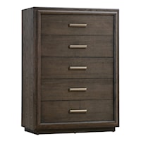 5-Drawer Wood Chest in Big Bear Brown