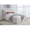 Modus International Off-White California King Upholstered Platform Bed