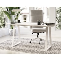 Writing Desk in Glossy White Lacquer